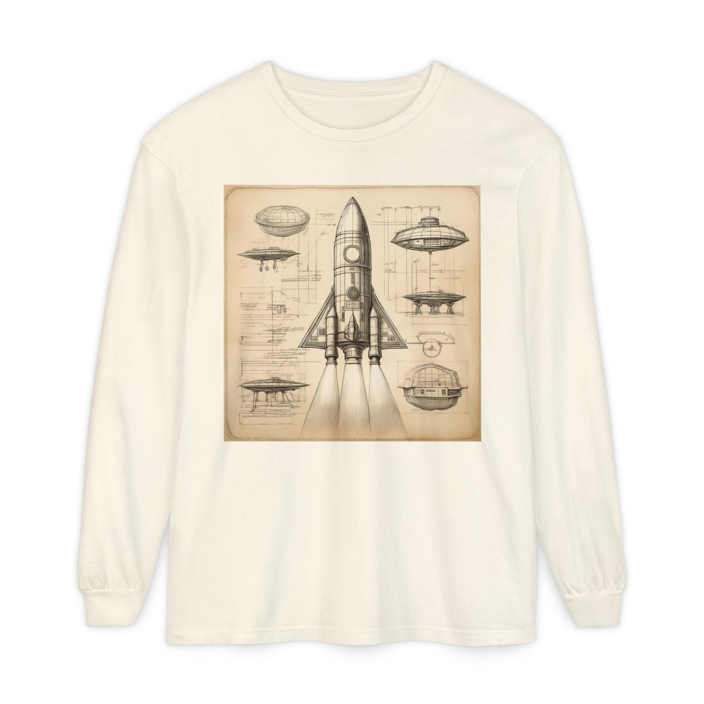 Retro Rocket Long Sleeve Tee