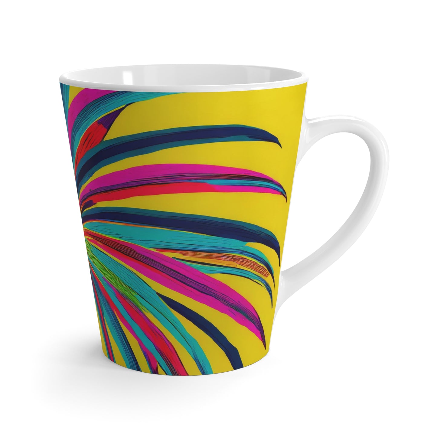 Palmetto on Yellow Latte Mug