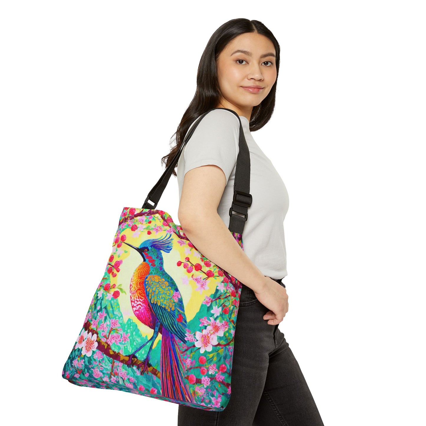 Fancy Bluebird Adjustable Tote Bag