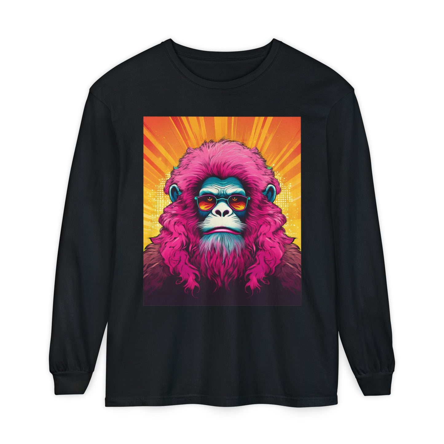 Pink Yeti Portrait Long Sleeve Tee