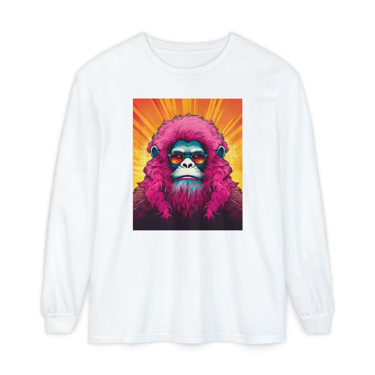 Pink Yeti Portrait Long Sleeve Tee