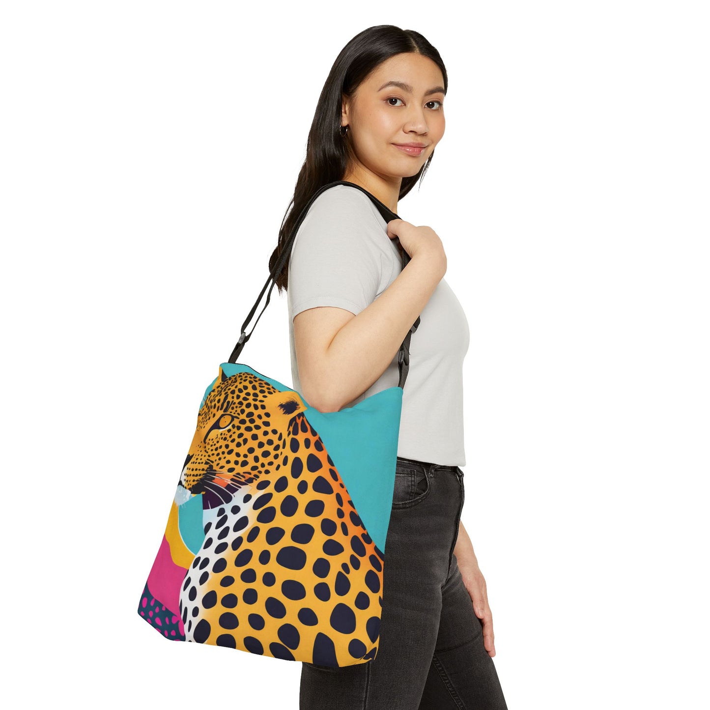 Cheetah Adjustible Tote Bag