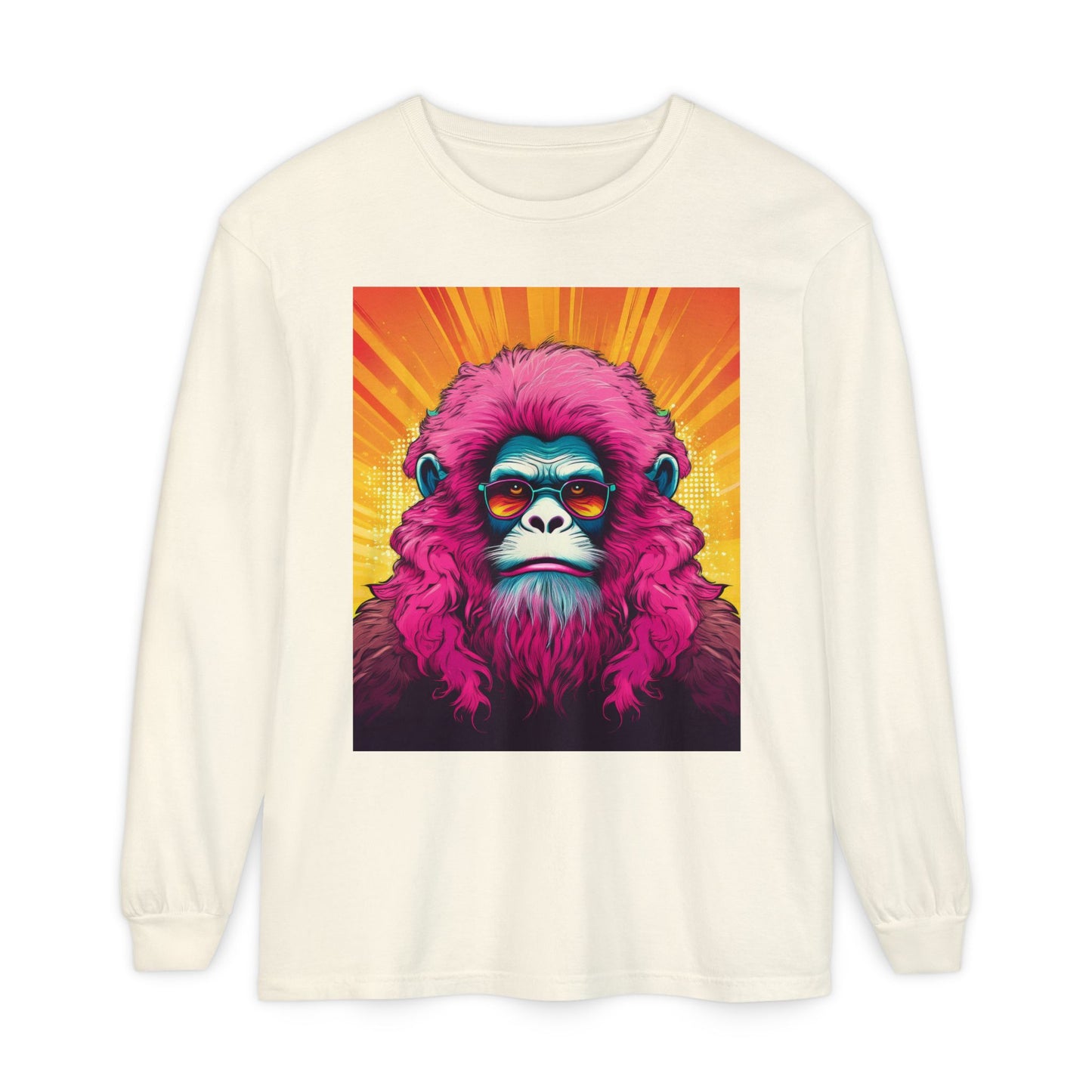 Pink Yeti Portrait Long Sleeve Tee