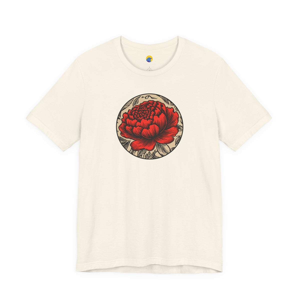 Crimson Peony – Vintage Botanical Flower Graphic Tee