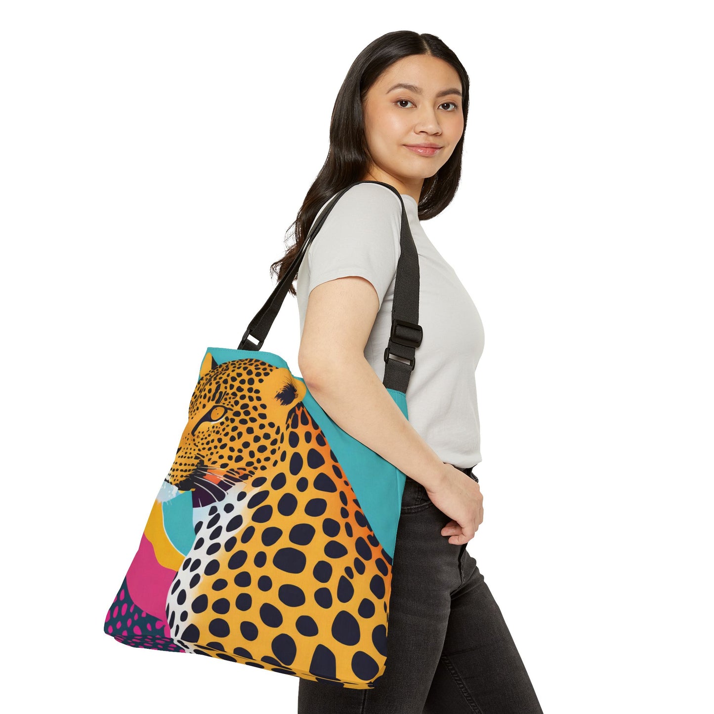 Cheetah Adjustible Tote Bag