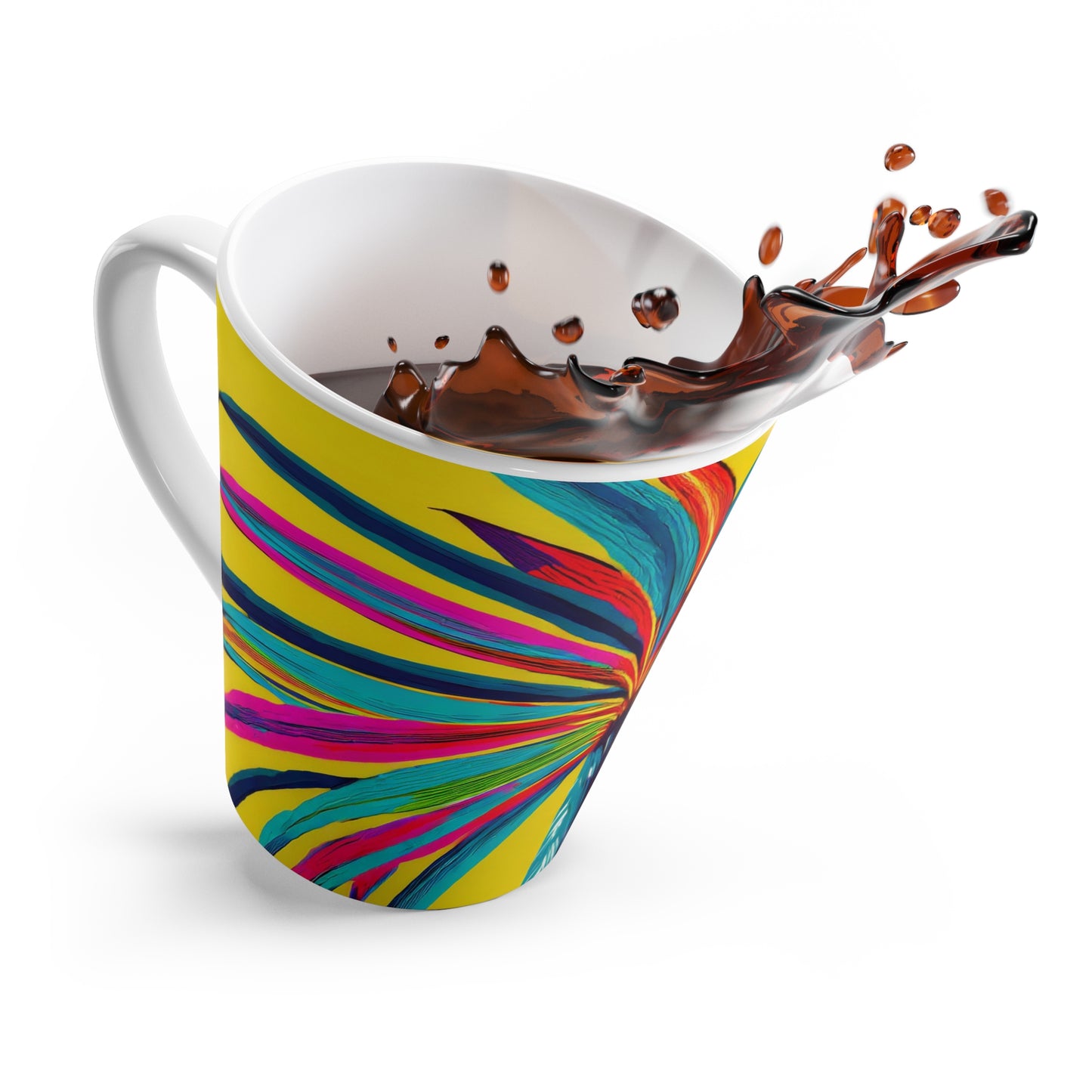 Palmetto on Yellow Latte Mug