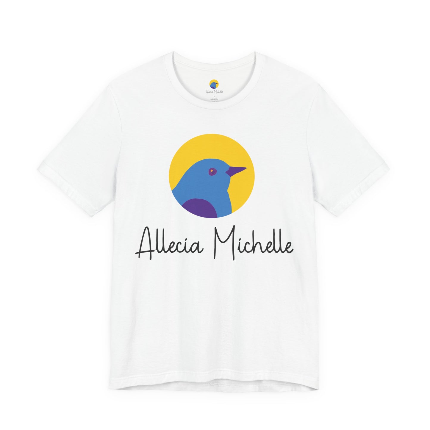 Allecia Michelle Logo & Wordmark T-Shirt | Official Brand Apparel | Signature Bird Graphic Tee