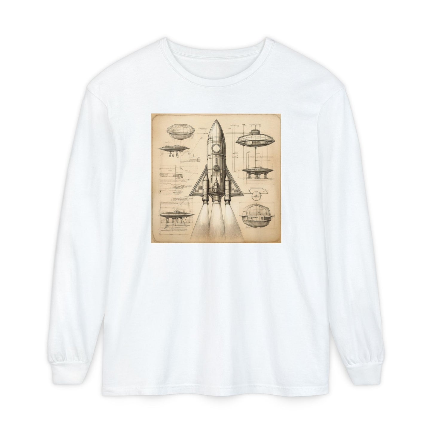 Retro Rocket Long Sleeve Tee
