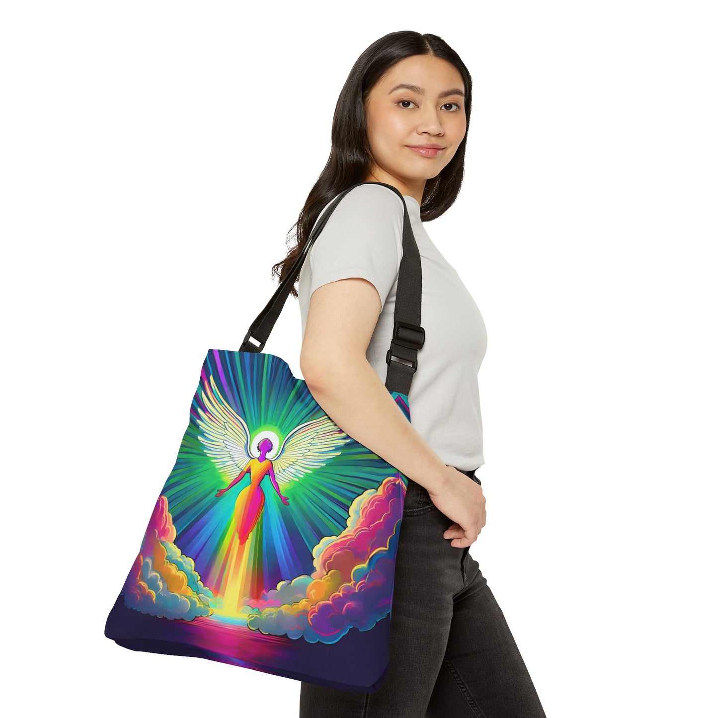 Glowing Angel Adjustable Tote Bag
