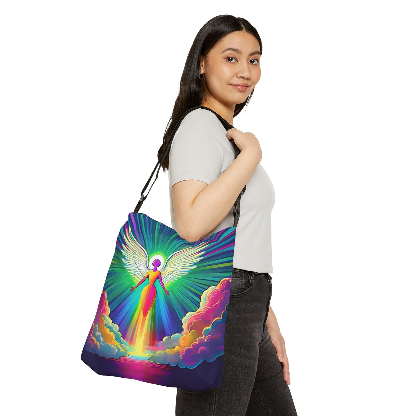 Glowing Angel Adjustable Tote Bag
