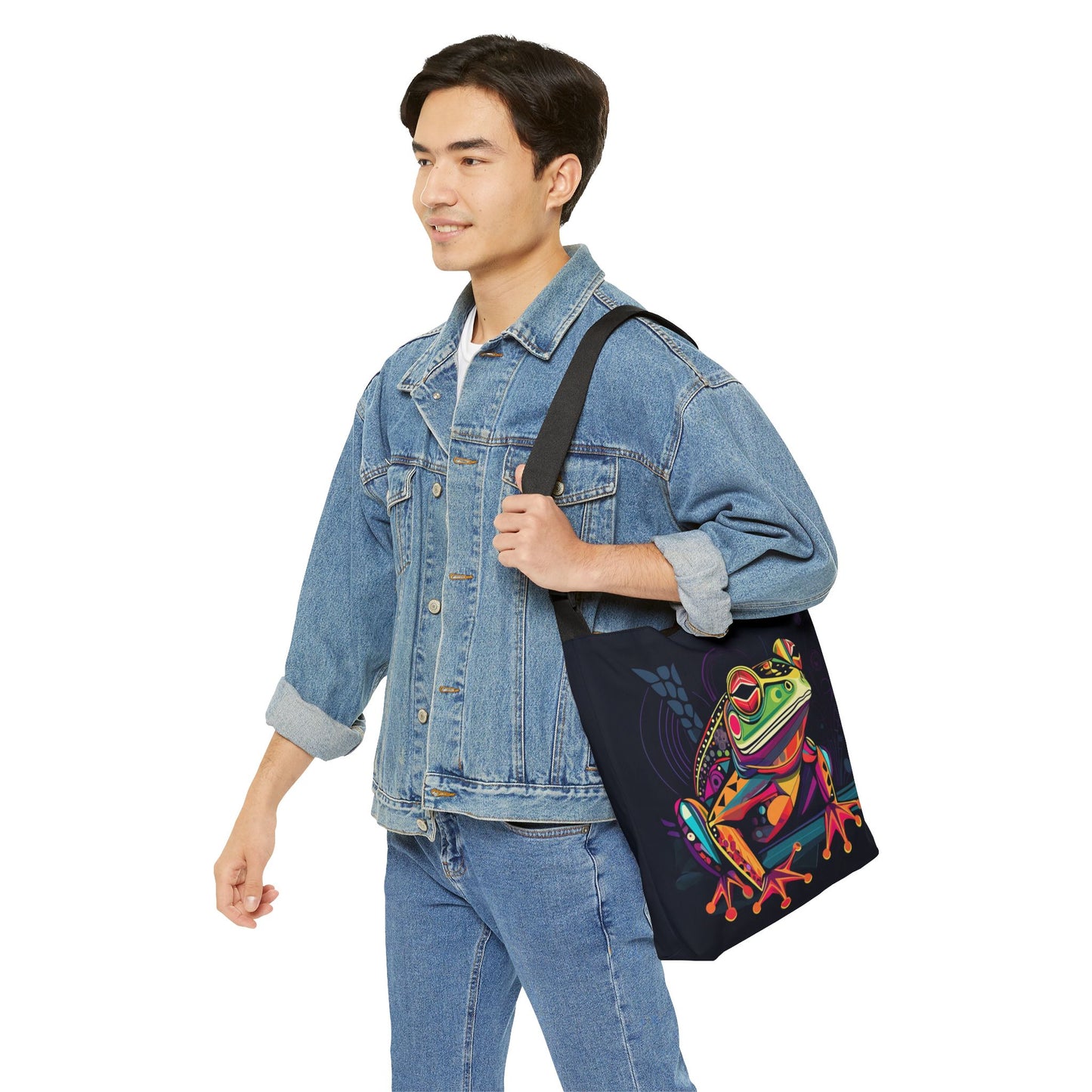 Colorful Frog Adjustable Tote Bag