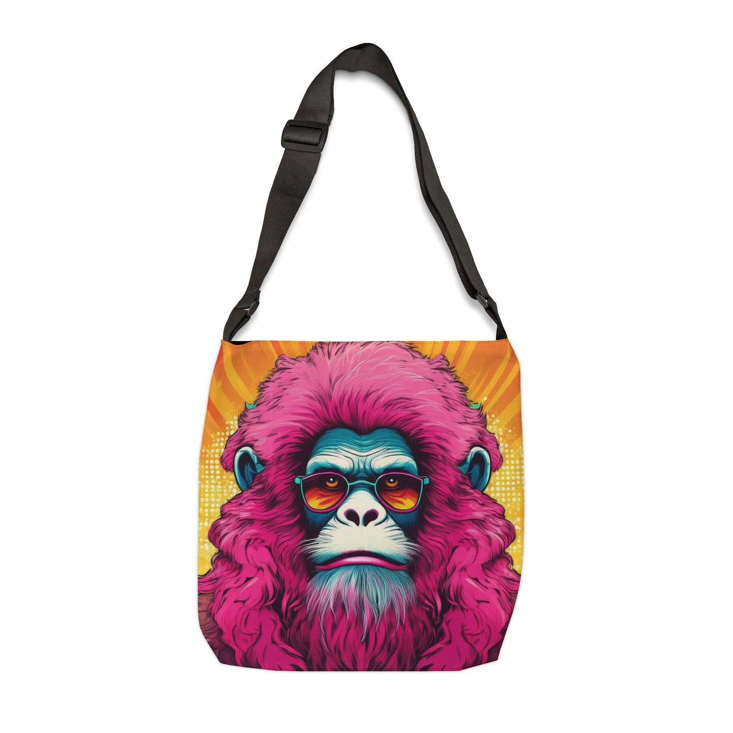 Pink Yeti Portrait Adjustable Tote Bag