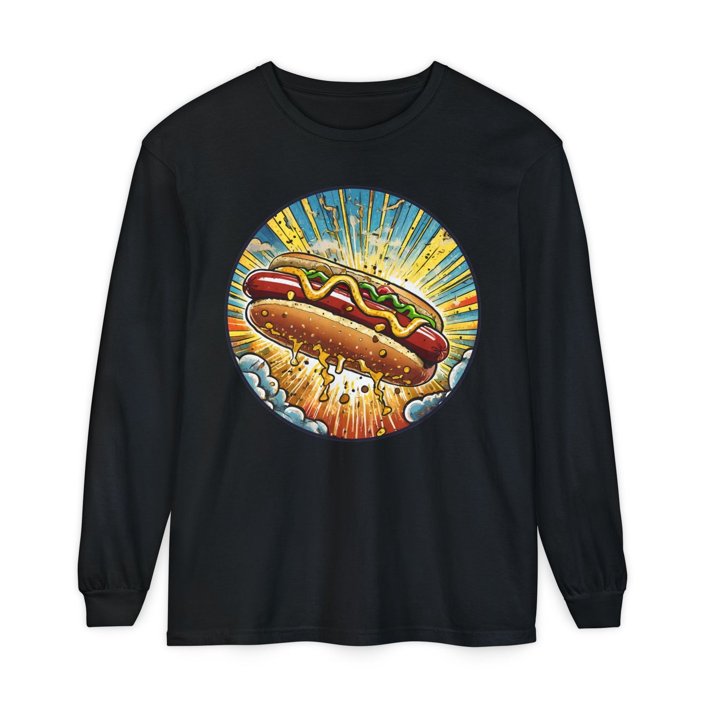 Heroic Hot Dog Long Sleeve Tee