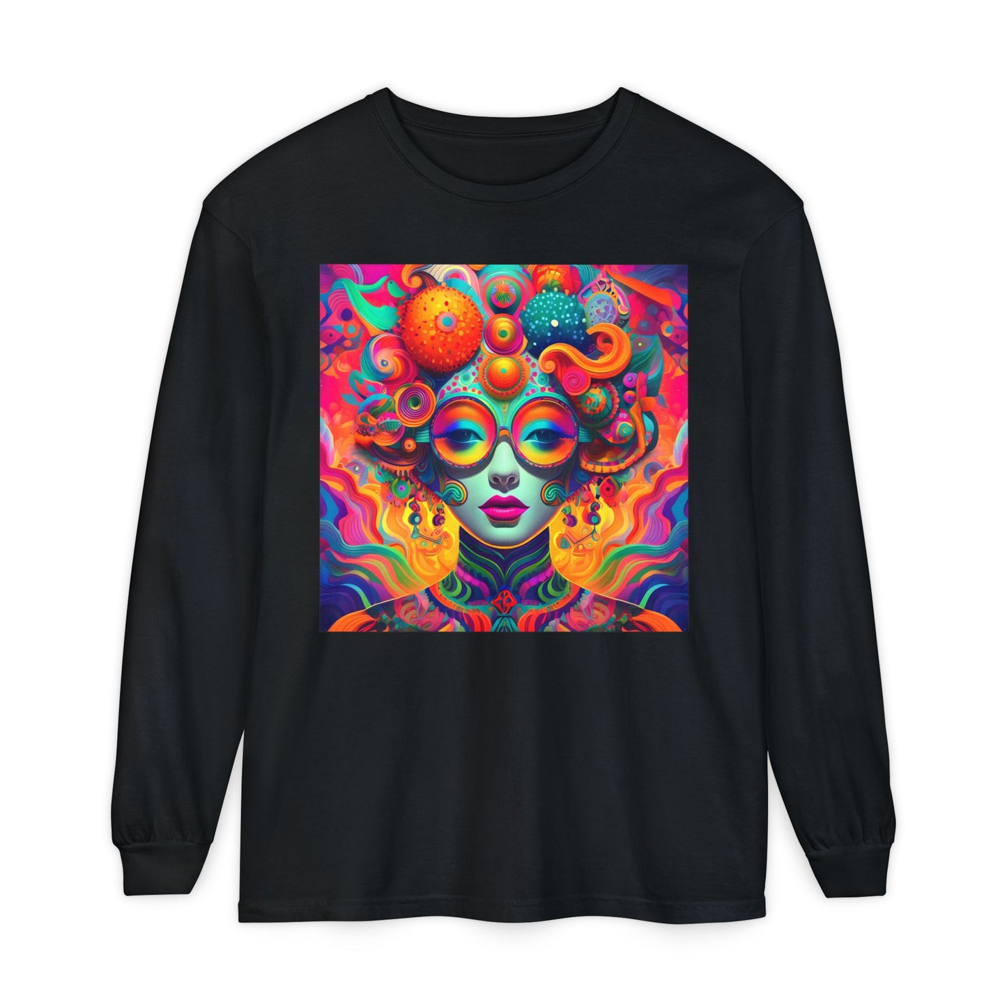 Psychedelic Bubble Girl Long Sleeve Tee