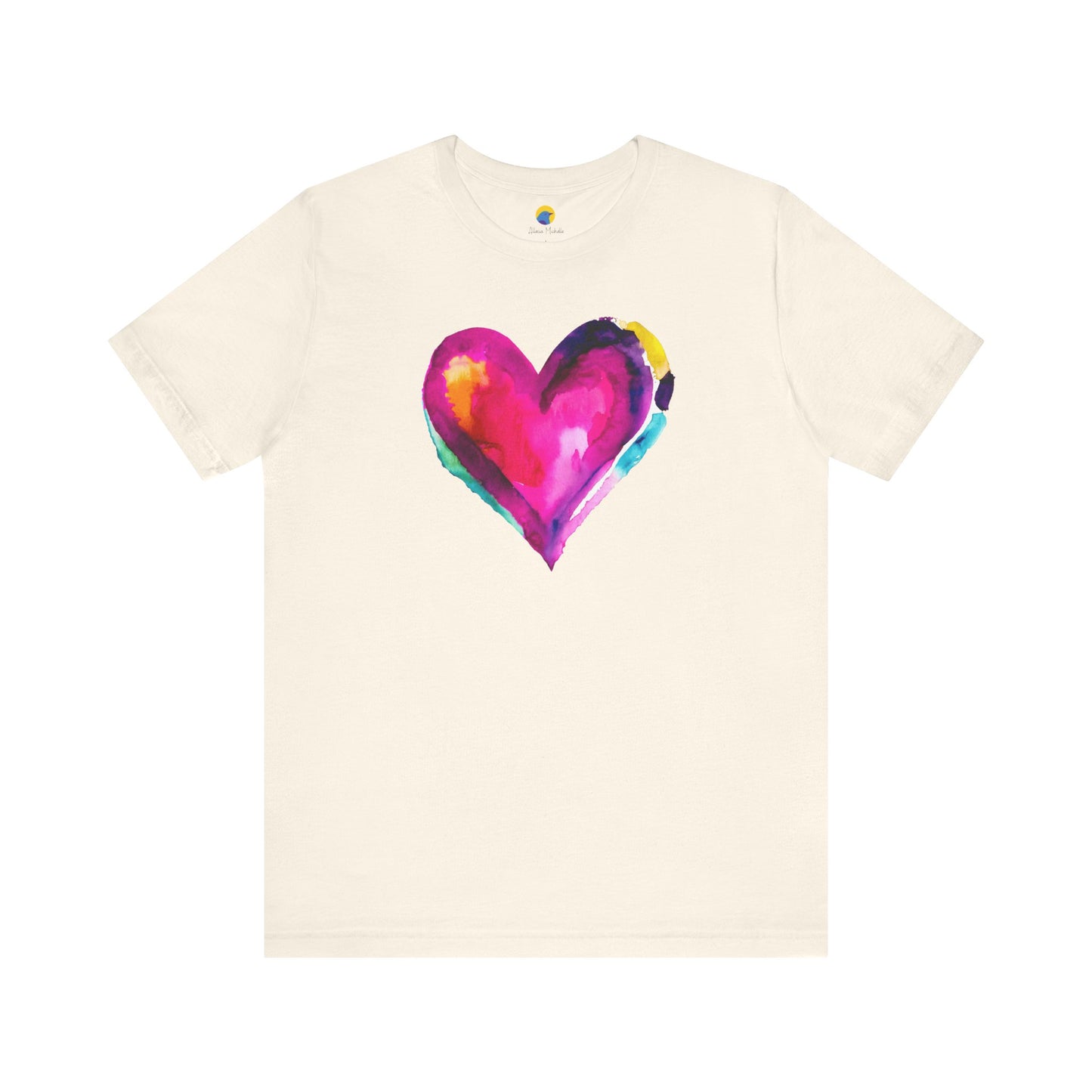 Watercolor Heart Short Sleeve Tee