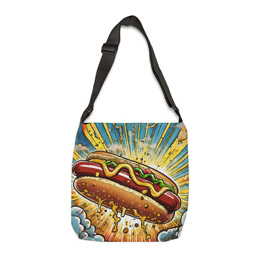 Heroic Hot Dog Adjustable Tote Bag