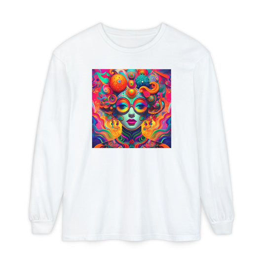 Psychedelic Bubble Girl Long Sleeve Tee