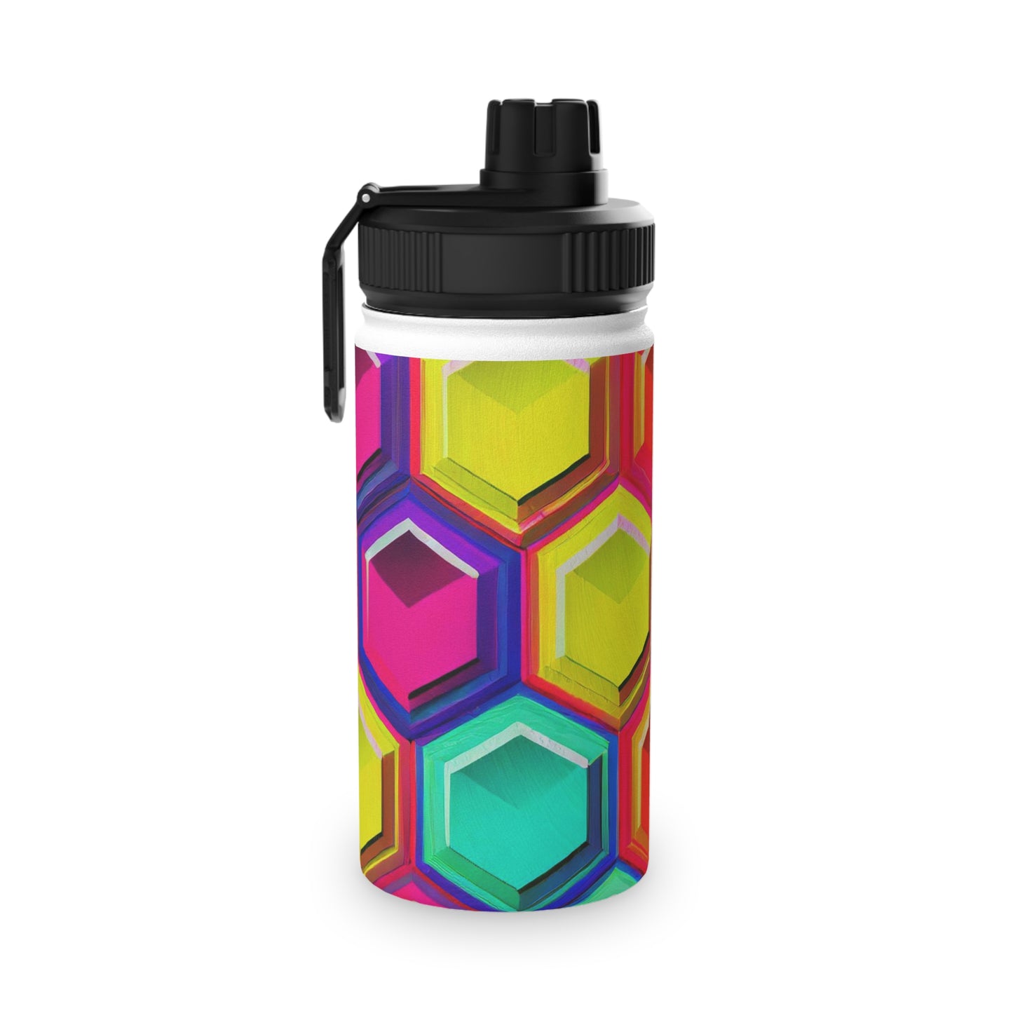 Honeycomb Stainless Steel Water Bottle, Sports Lid