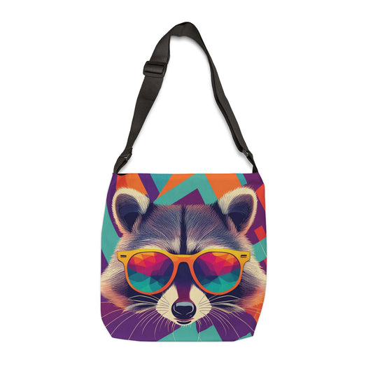 Cool Raccoon Adjustable Tote Bag