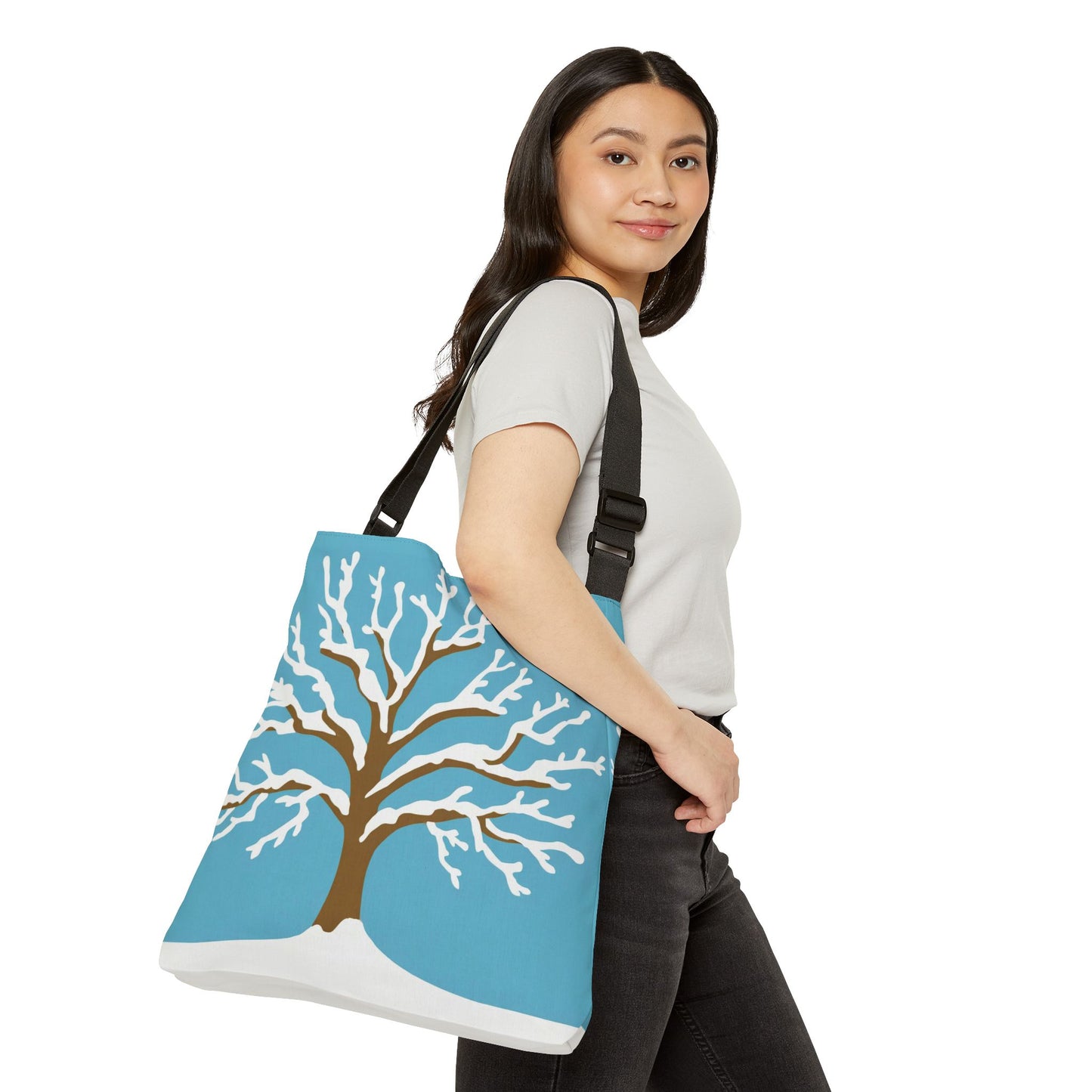 Snowy Tree Tote Bag