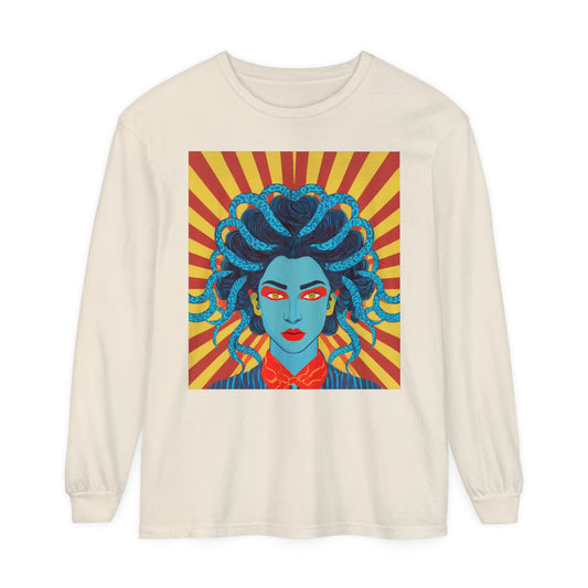 Blue Medusa Long Sleeve Tee