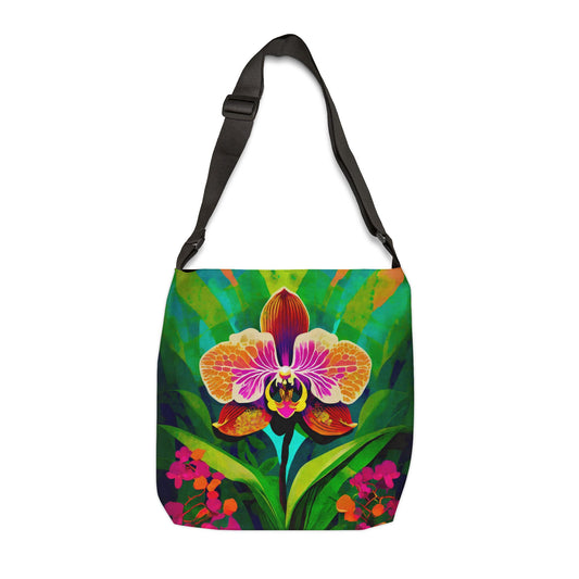 Jungle Orchid Adjustable Tote Bag