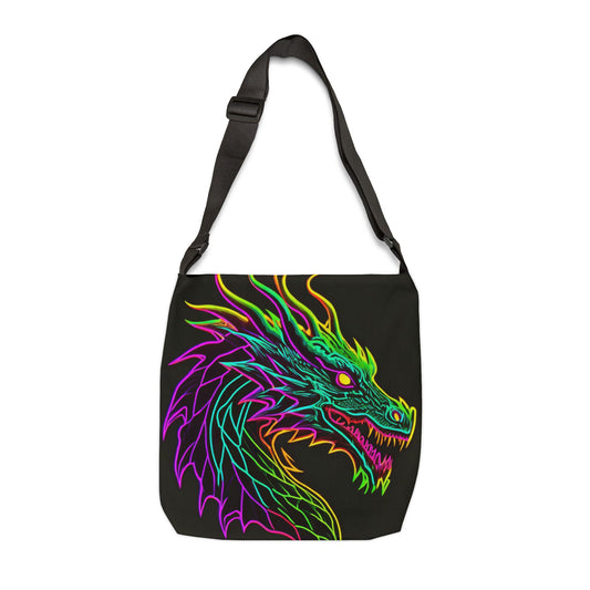 Neon Dragon Adjustable Tote Bag