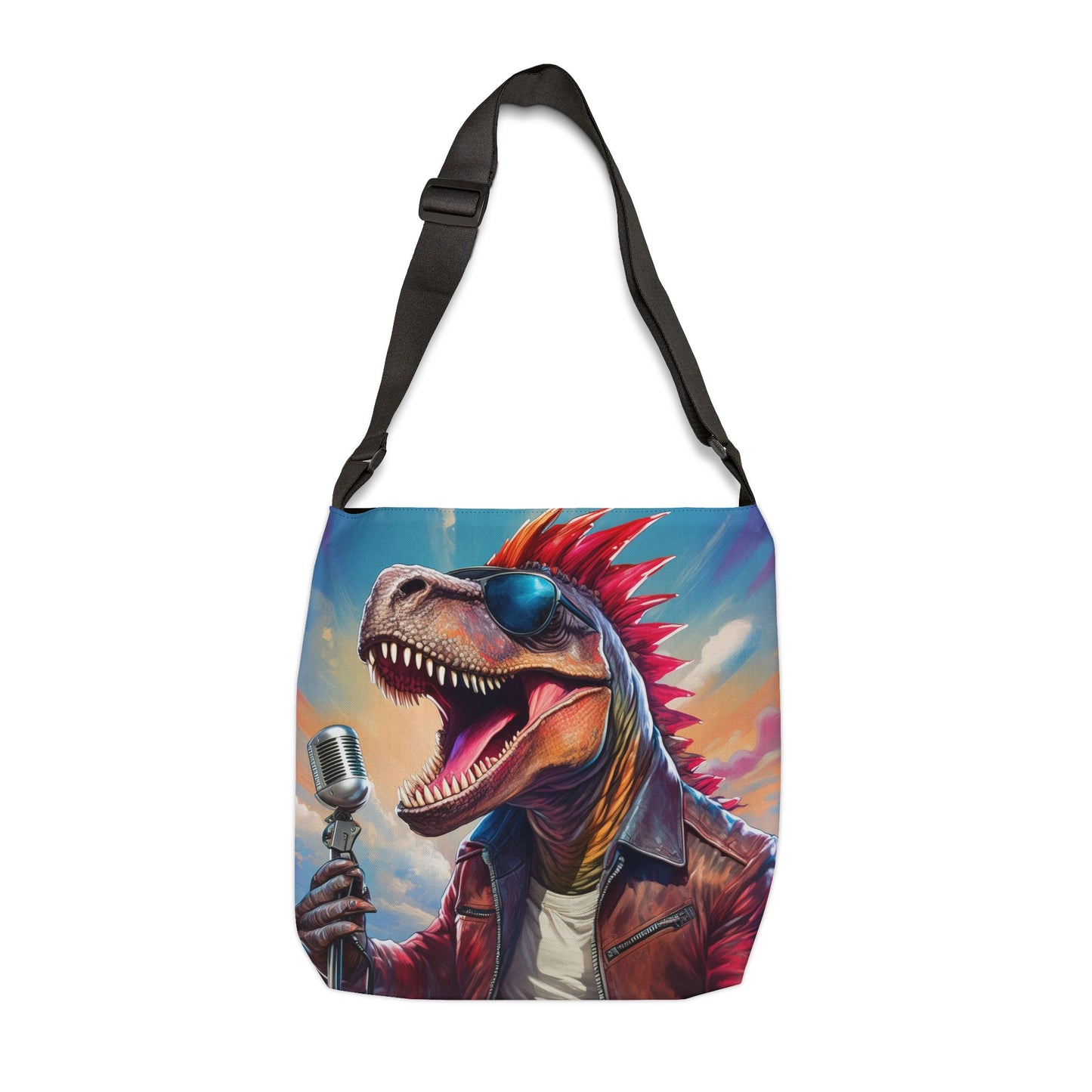 Rockin' T-Rex Adjustable Tote Bag