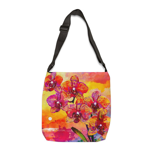 Orchids at Sunset Adjustable Tote Bag