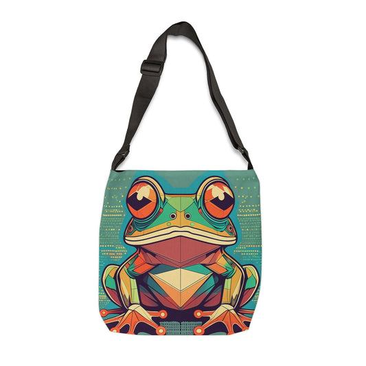 Techno Frog Adjustable Tote Bag