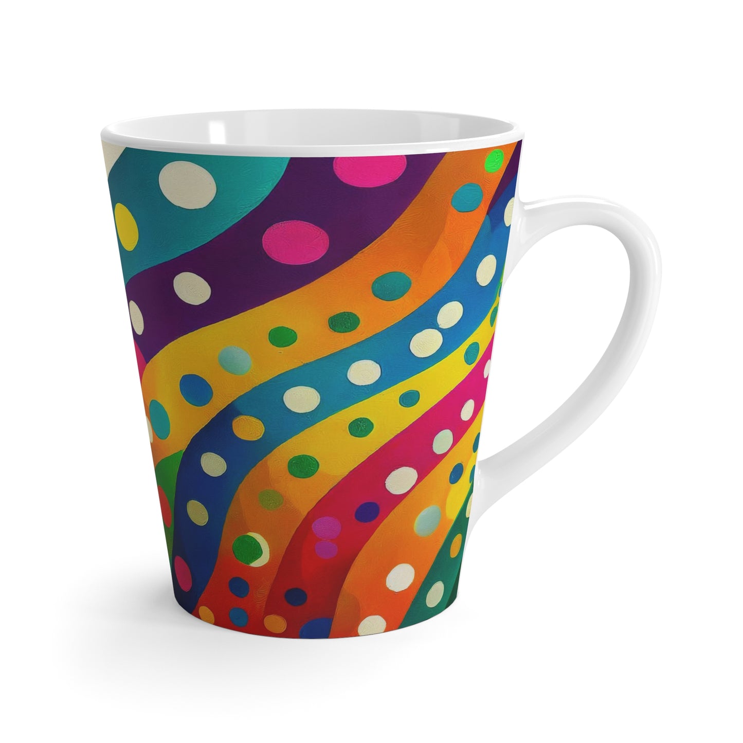 Dotted Stripes Latte Mug