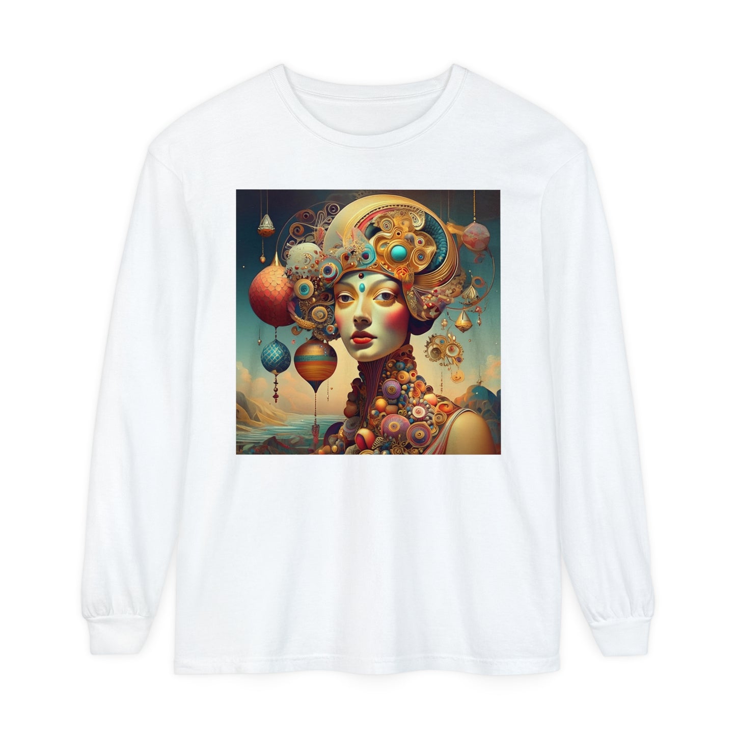 Surreal Steampunk Portrait Long Sleeve Tee