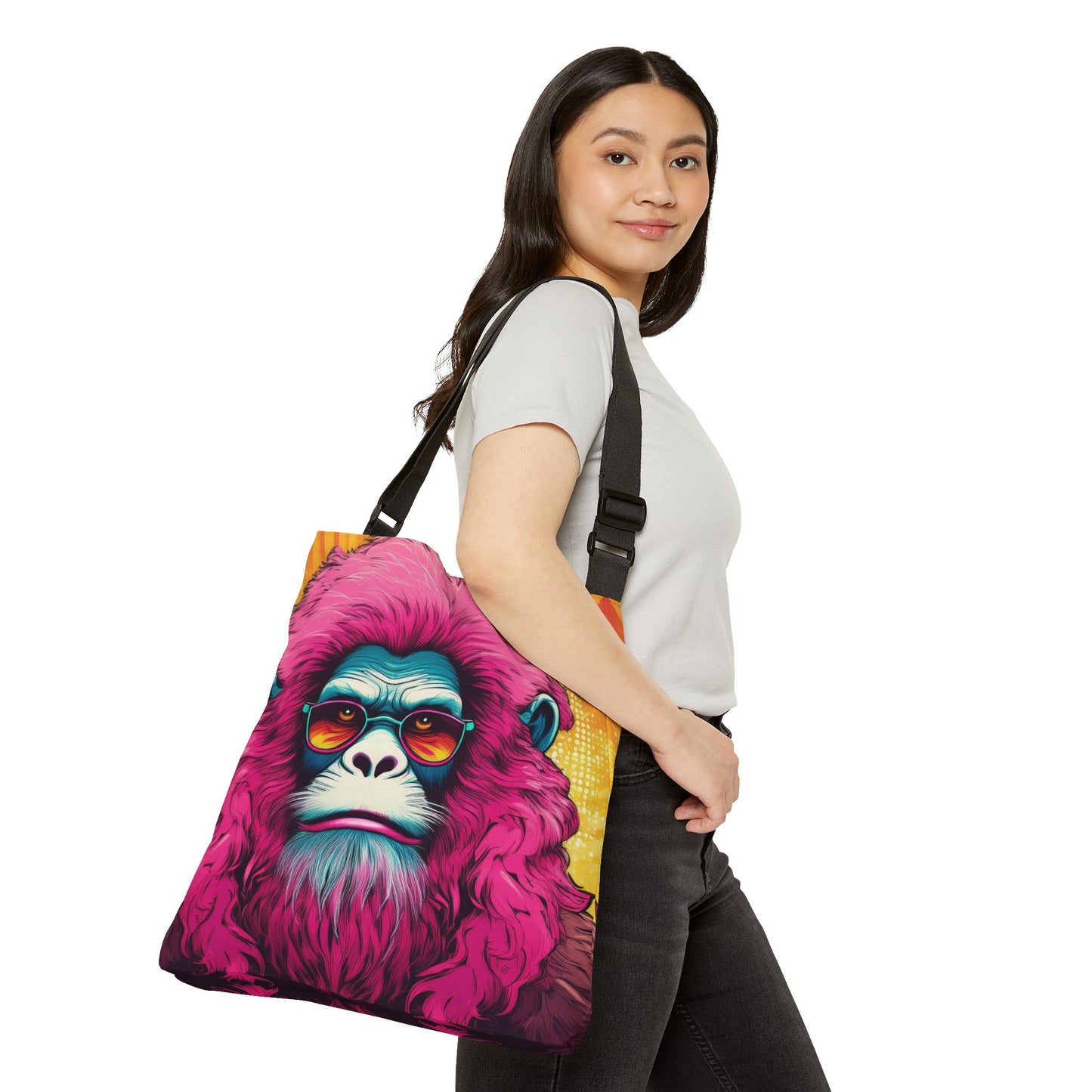 Pink Yeti Portrait Tote Bag