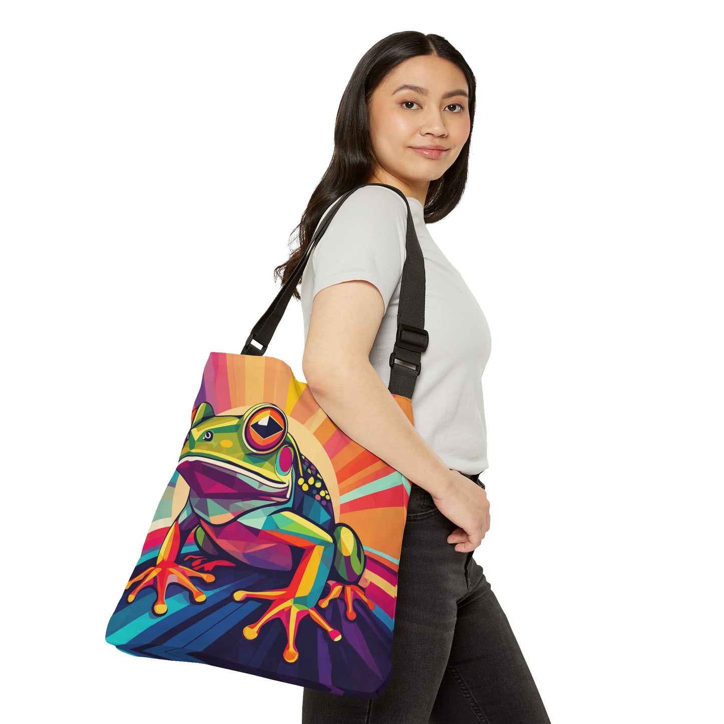 Disco Frog Adjustable Tote Bag