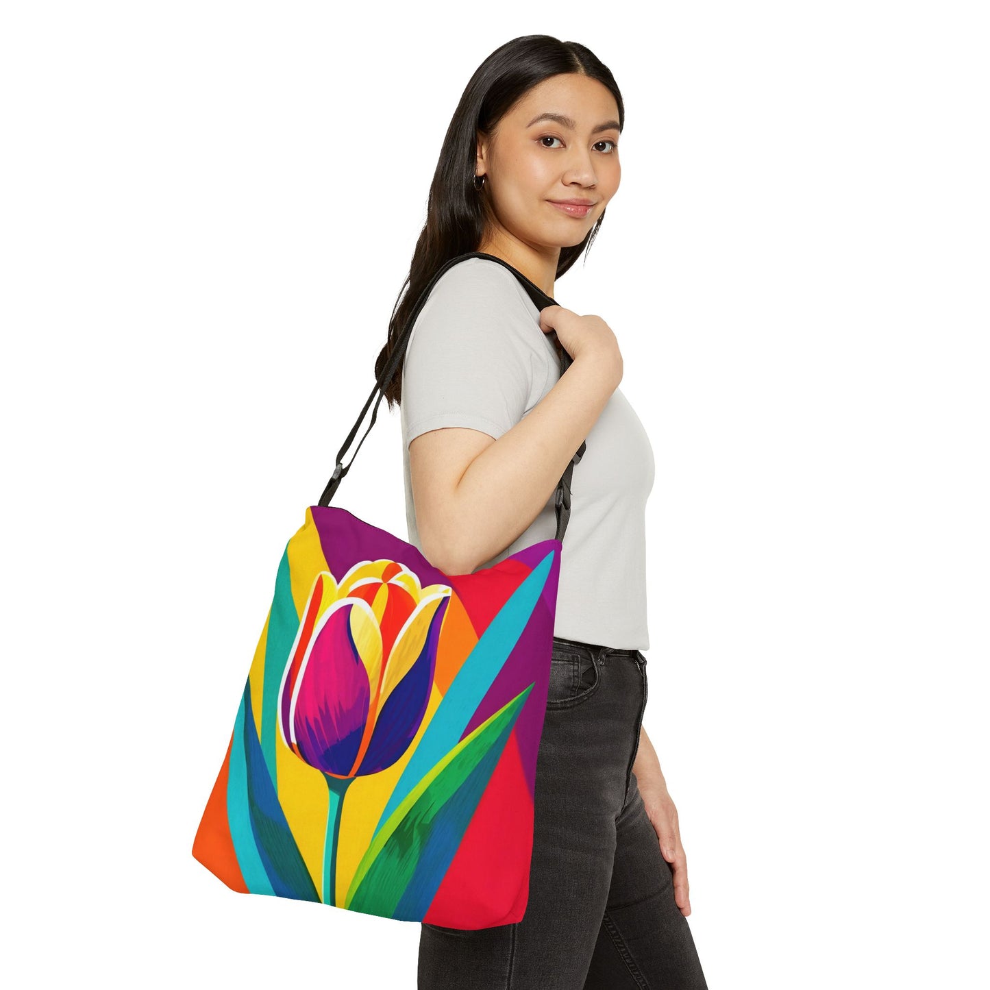 Deco Tulip Adjustable Tote Bag