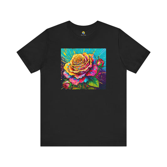 Splashy Rose Unisex Jersey Short Sleeve Tee