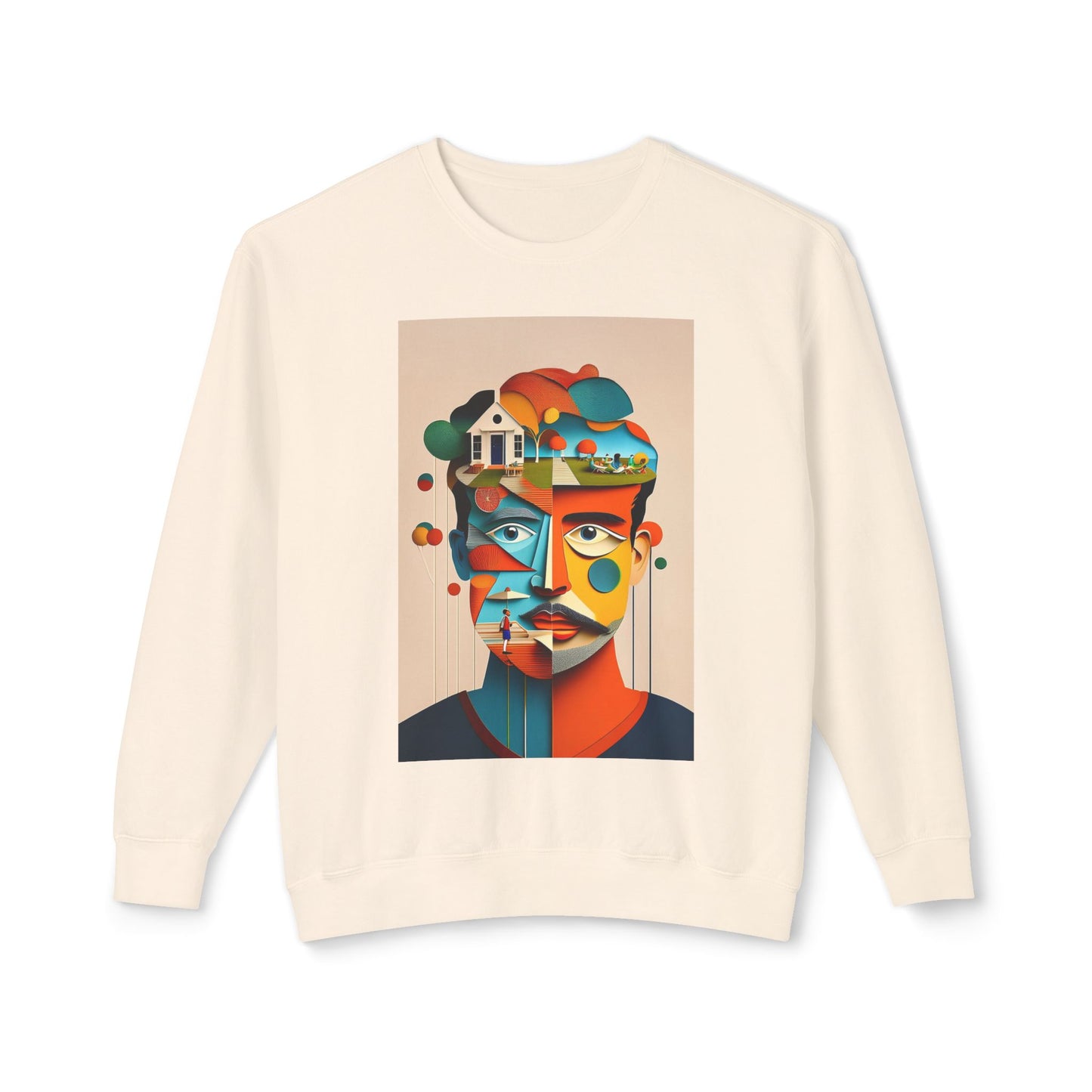 Abstract Face 100% Cotton Sweatshirt