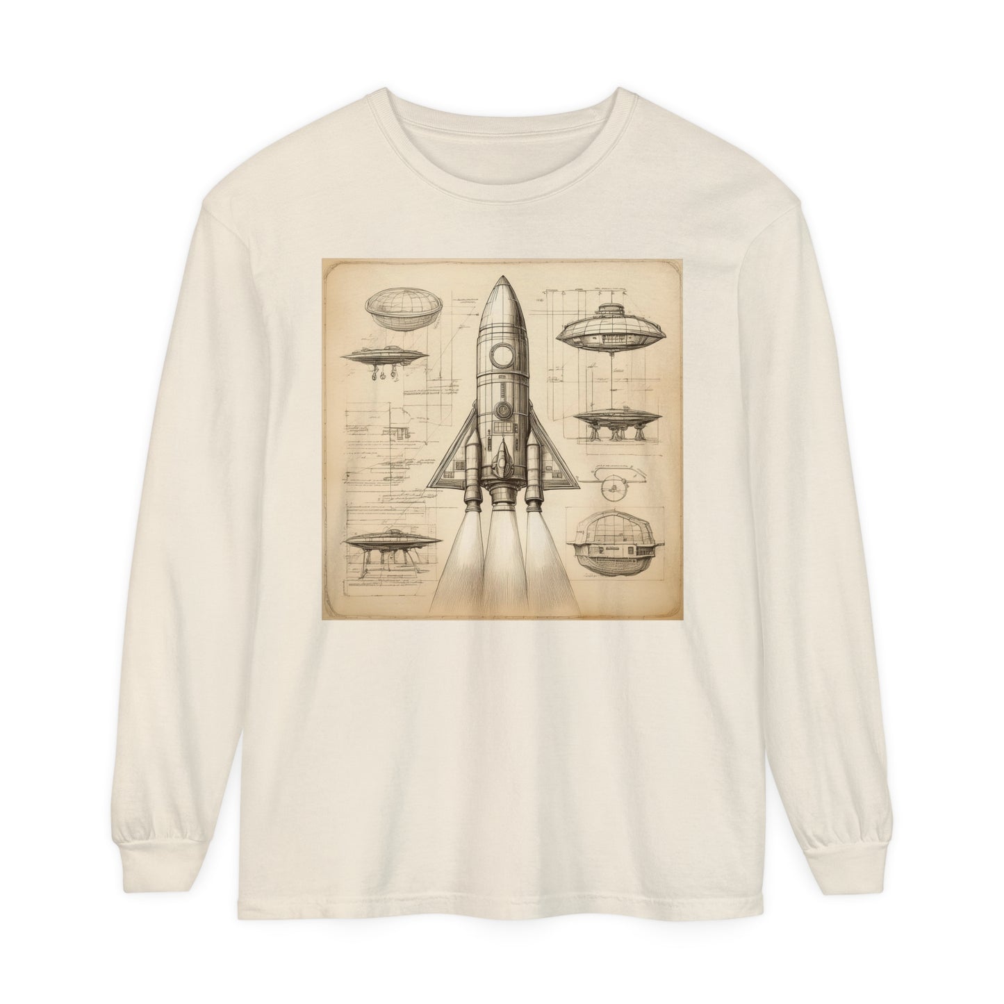 Retro Rocket Long Sleeve Tee