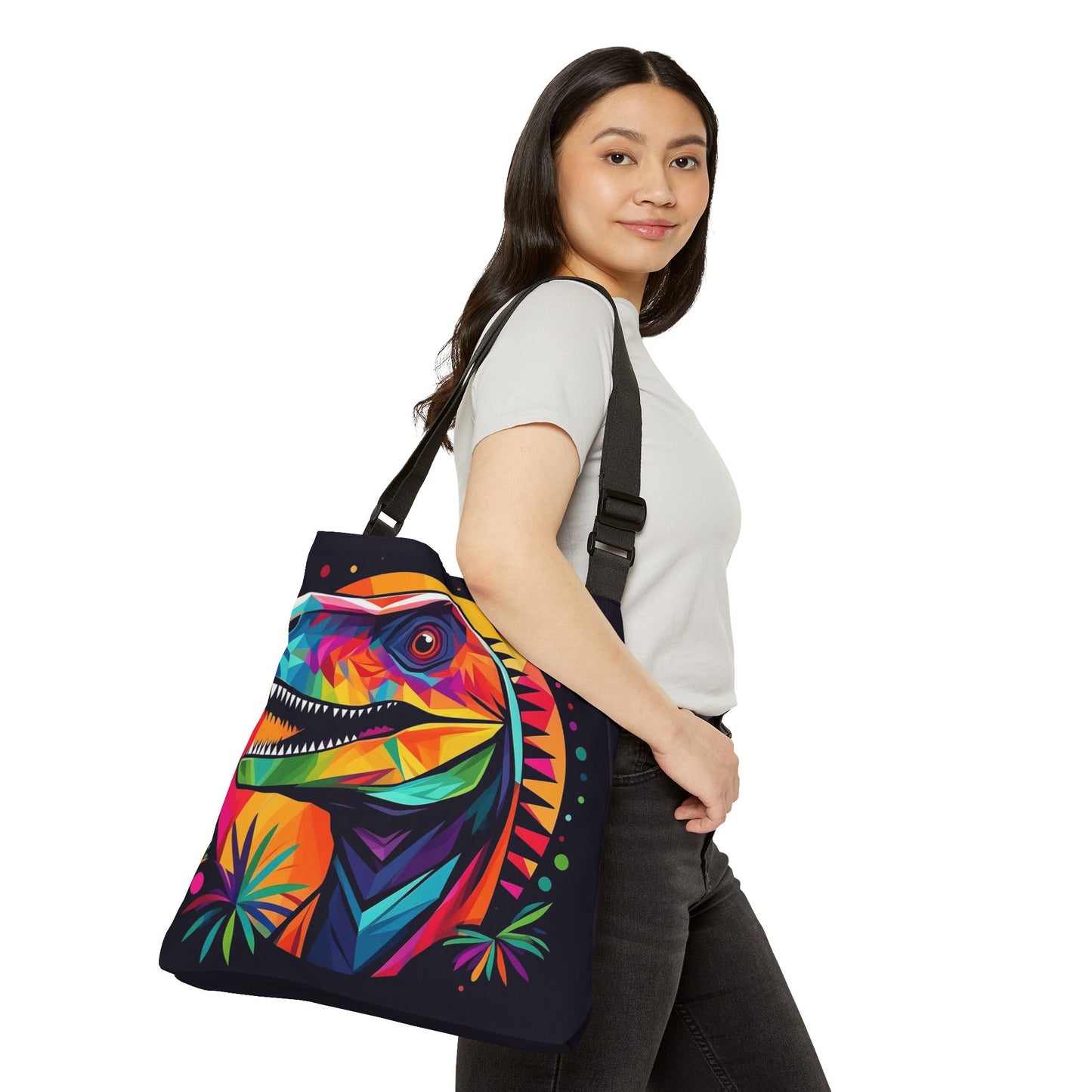 Tropical Dino Adjustable Tote Bag