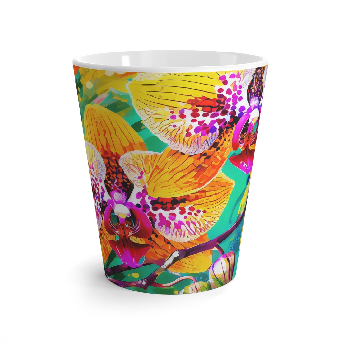 Tropical Orchid Latte Mug