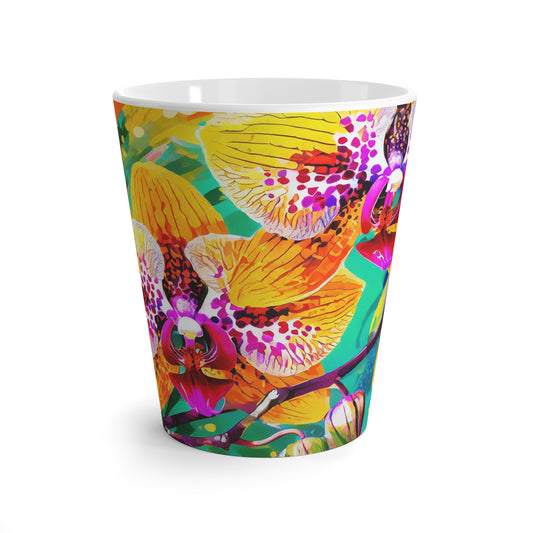 Tropical Orchid Latte Mug