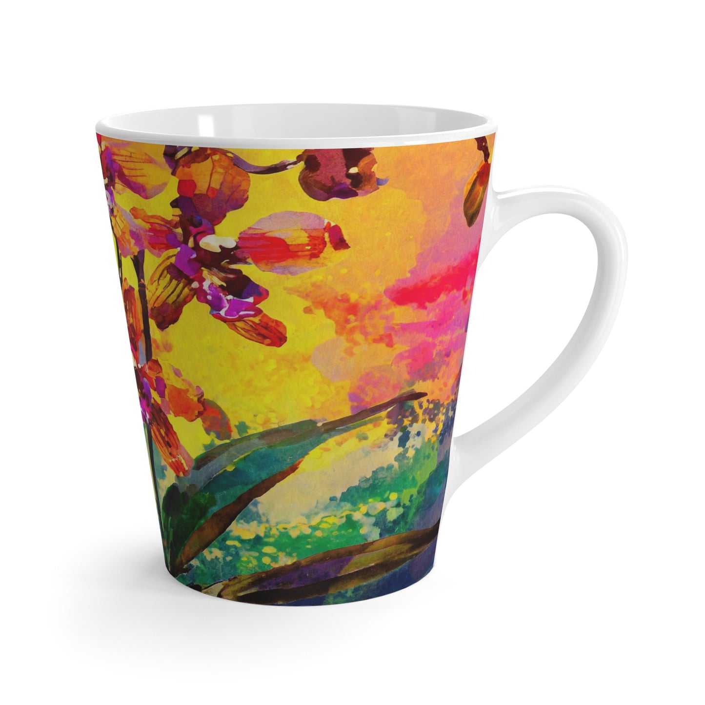 Orchids at Sunset Latte Mug