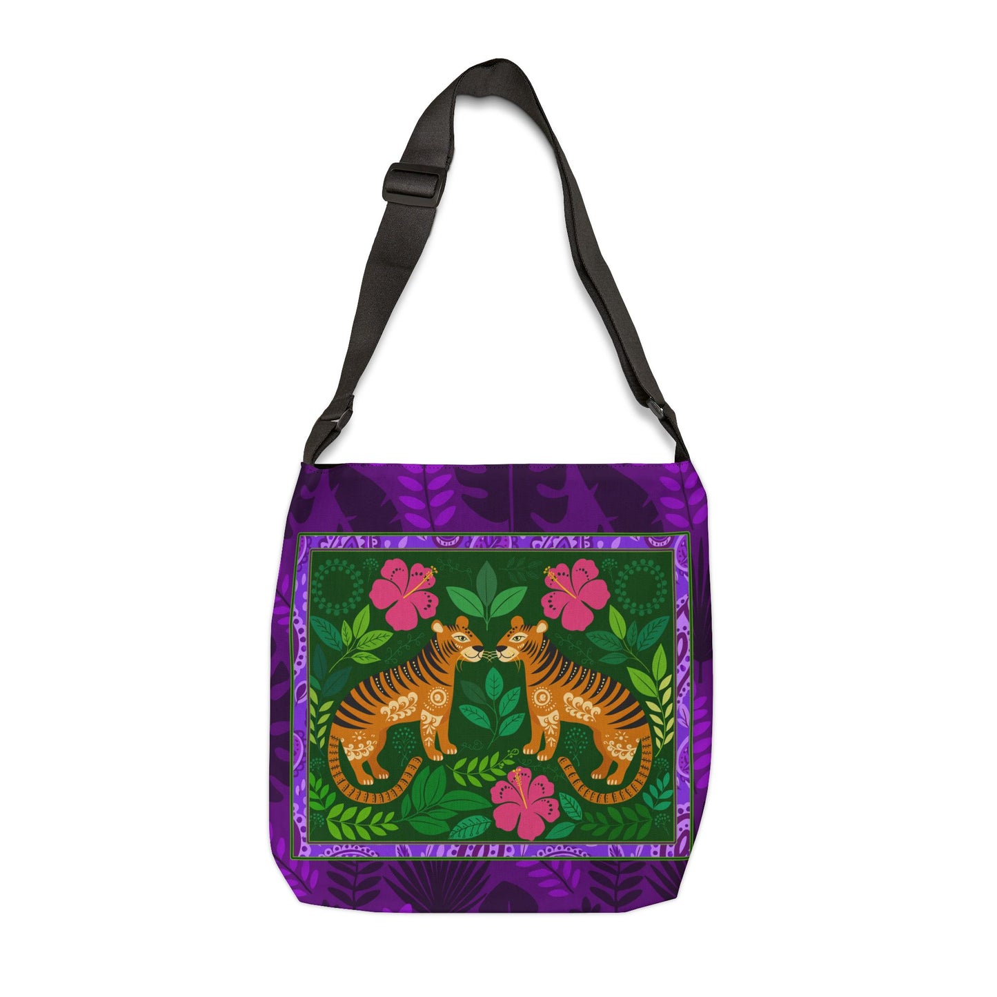 Tiger Floral Tote Bag – Tropical Jungle Design