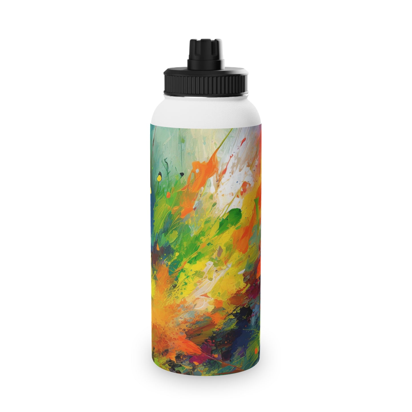 Color Splash Stainless Steel Water Bottle, Sports Lid