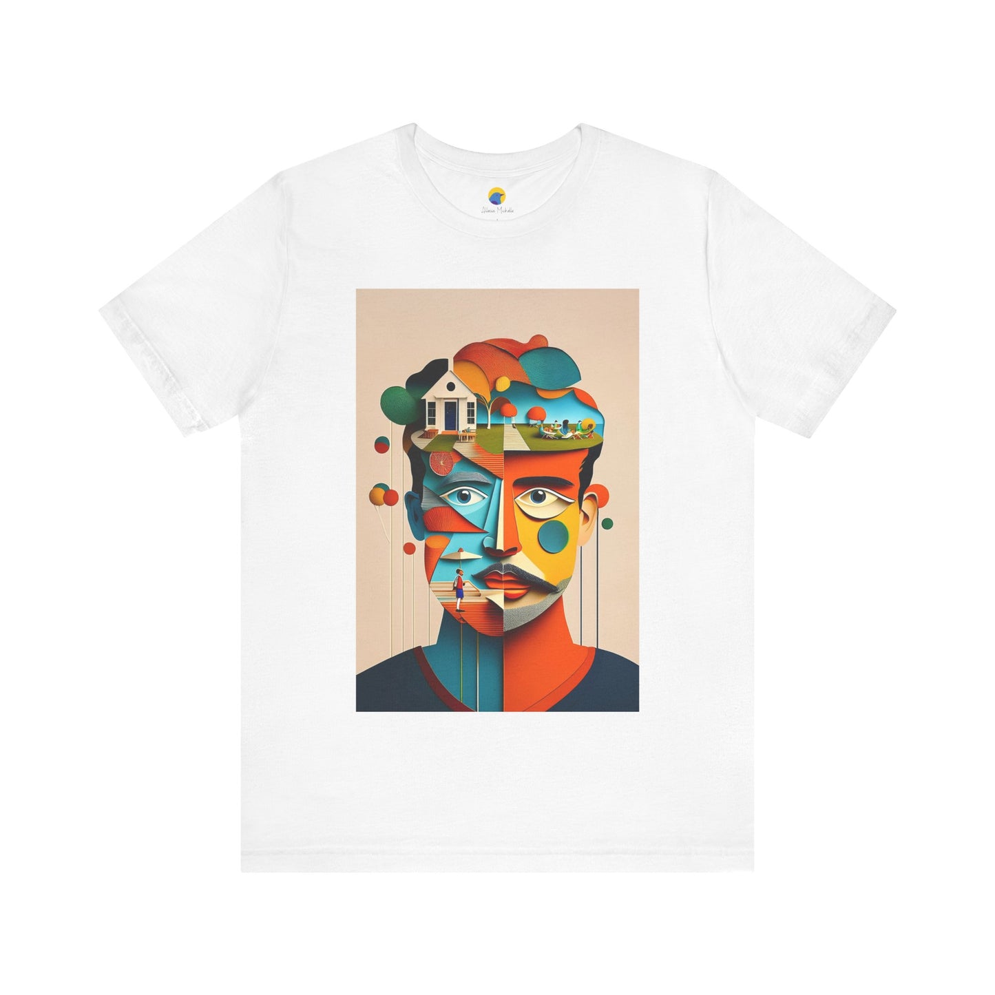 Abstract Face Short Sleeve Tee