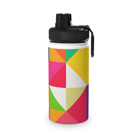 Modern Geometric Stainless Steel Water Bottle, Sports Lid