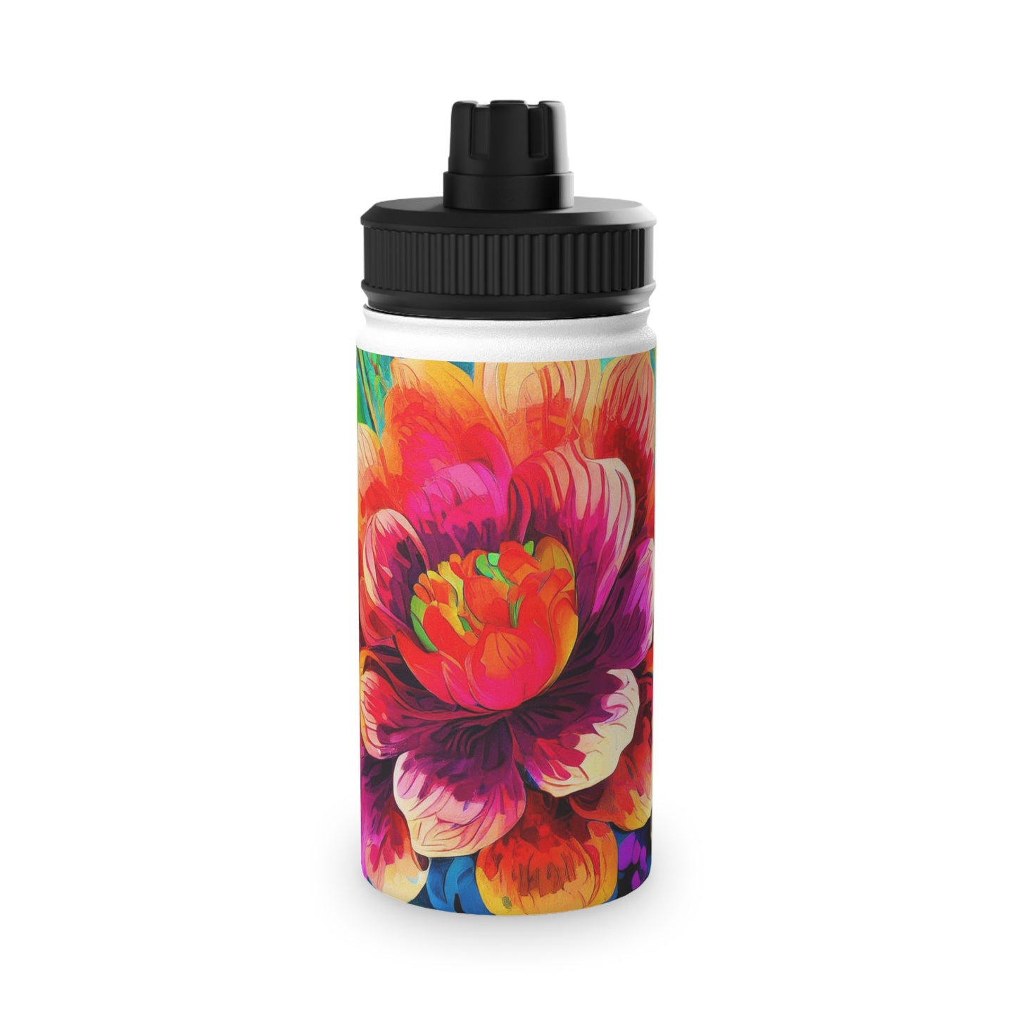 Fabulous Flower Stainless Steel Water Bottle, Sports Lid