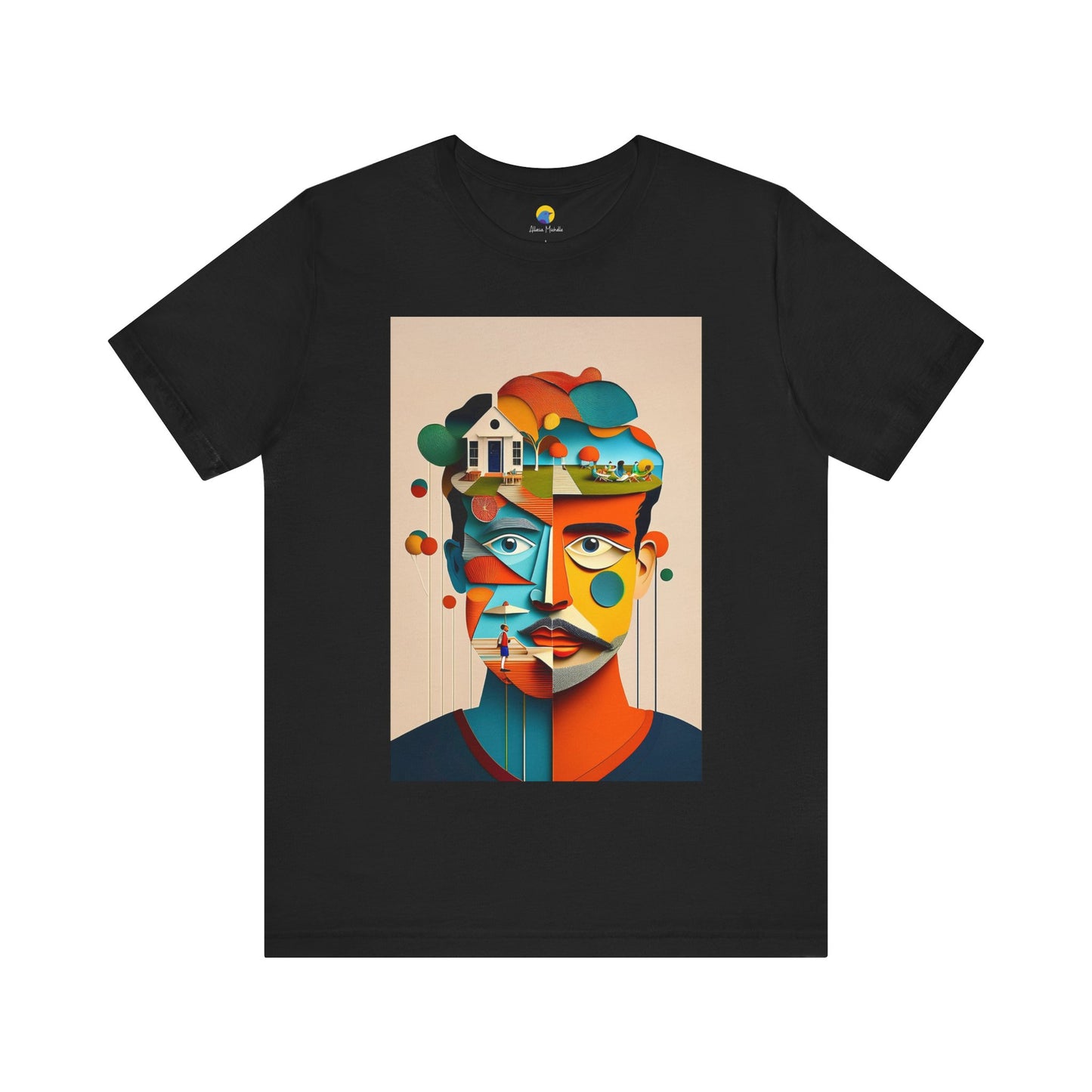 Abstract Face Short Sleeve Tee