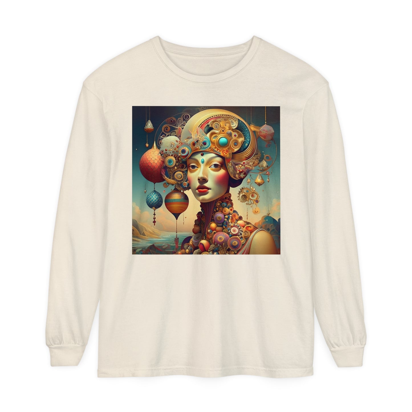 Surreal Steampunk Portrait Long Sleeve Tee