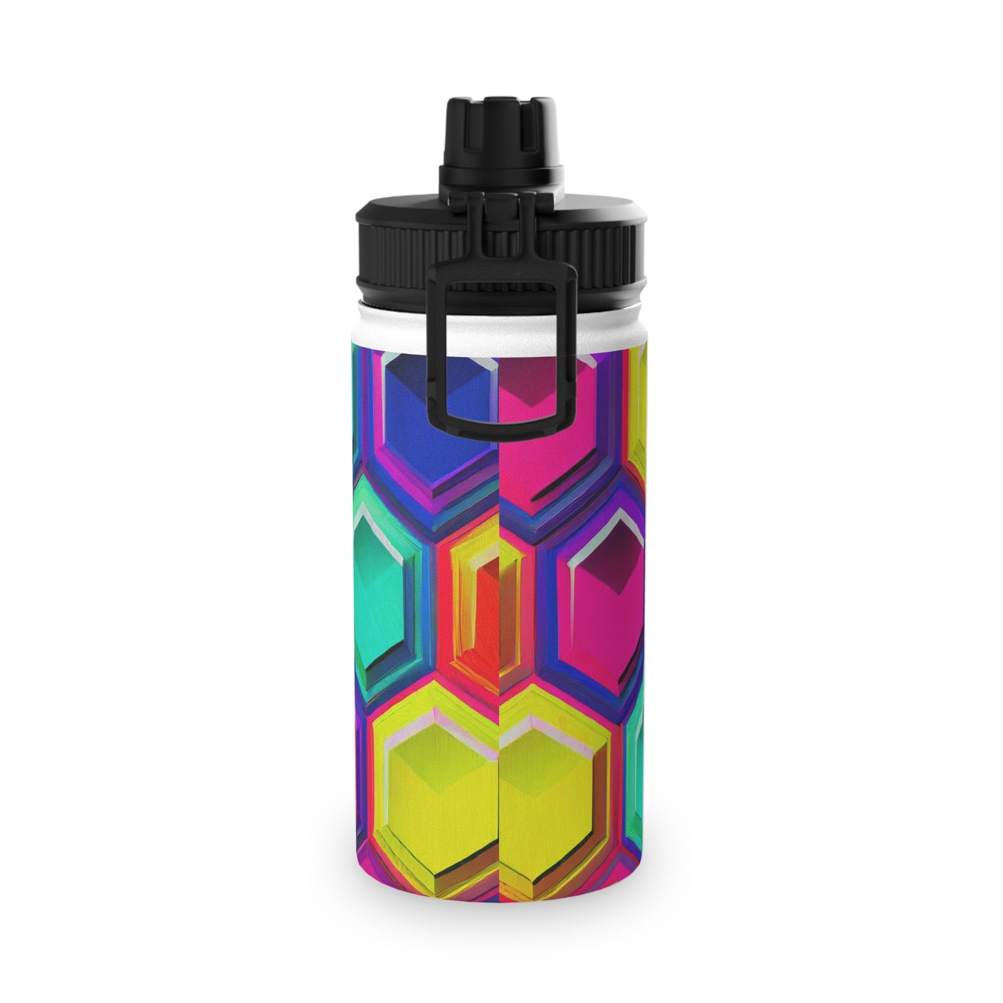 Honeycomb Stainless Steel Water Bottle, Sports Lid